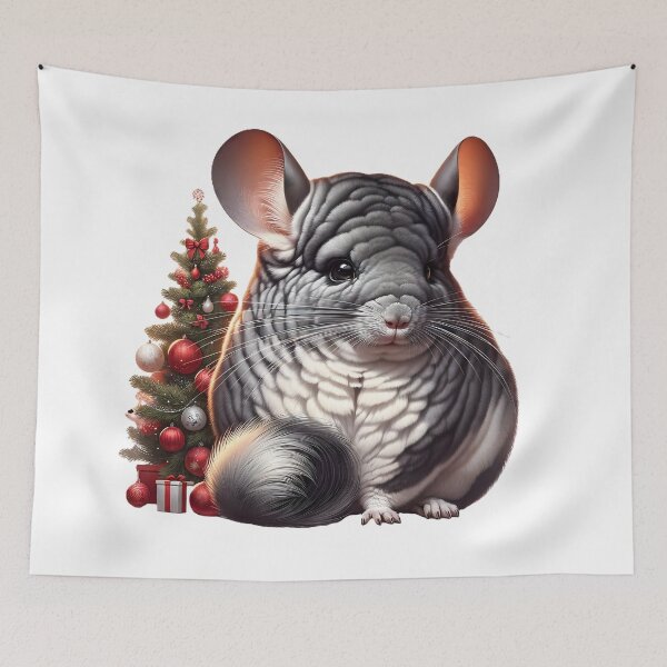 Item preview, Chinchilla Christmas Tree Sticker Ugly Christmas Sweater designed and sold by Travelcases.