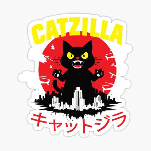 Item preview, Catzilla - Feline Fury T-Shirt designed and sold by deklnwart.