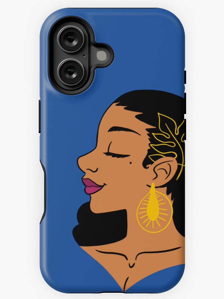 Aperçu 1 sur 4. Coque iPhone avec l'œuvre Femme noire - thème Fruit à pain créée et vendue par vee-madinina.