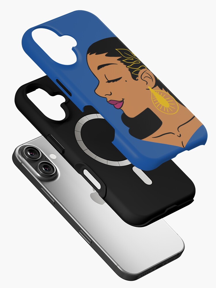 Aperçu 2 sur 4. Coque iPhone avec l'œuvre Femme noire - thème Fruit à pain créée et vendue par vee-madinina.