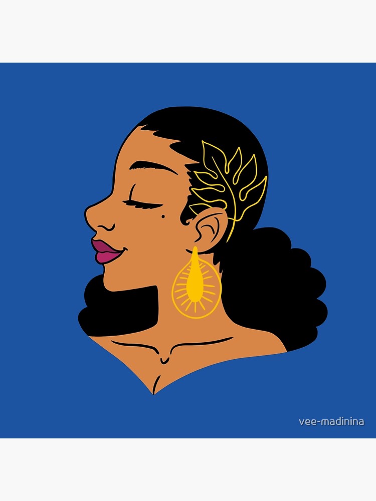 Thumbnail 2 of 2, Tote Bag, Black Woman - Breadfruit Theme designed and sold by vee-madinina.