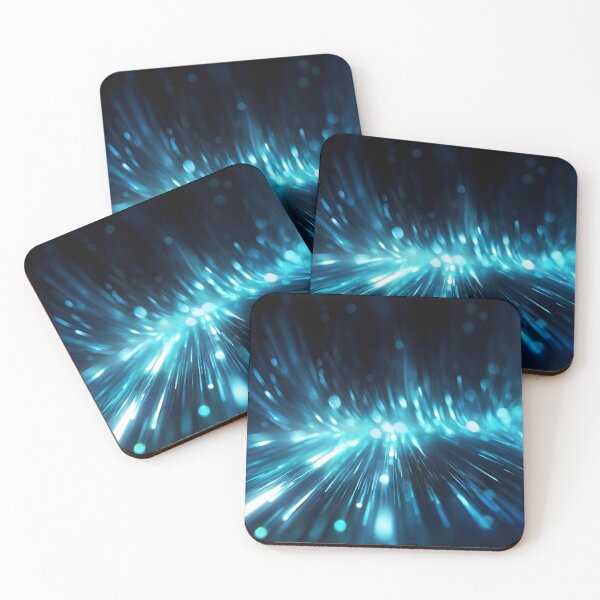 Item preview, Vibrant blue and green light streaks converge, evoking motion and energy designed and sold by homydesign.