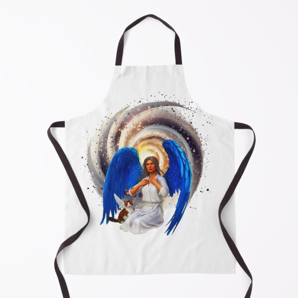 Item preview, Archangel With Beautiful Angelic Cat in the Cosmos designed and sold by DivineHaven.