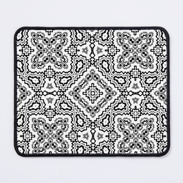 Item preview, black and white geometric ethnic pattern ornament designed and sold by fuzzyfox.