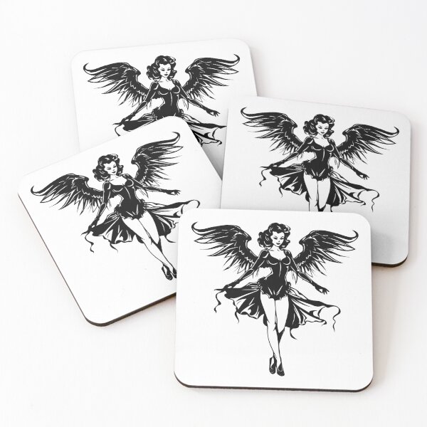 Item preview, Fallen Female Dark Angel Devil Seraph Wicked Death designed and sold by inkoutninja.