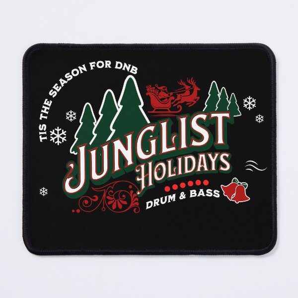 Item preview, JUNGLIST - DNB Holiday Sleigh Ride (White) designed and sold by Discothreadz.