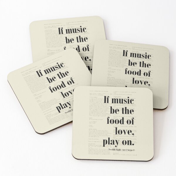 Item preview, Twelfth Night William Shakespeare Music Be The Food designed and sold by kakarikihill.