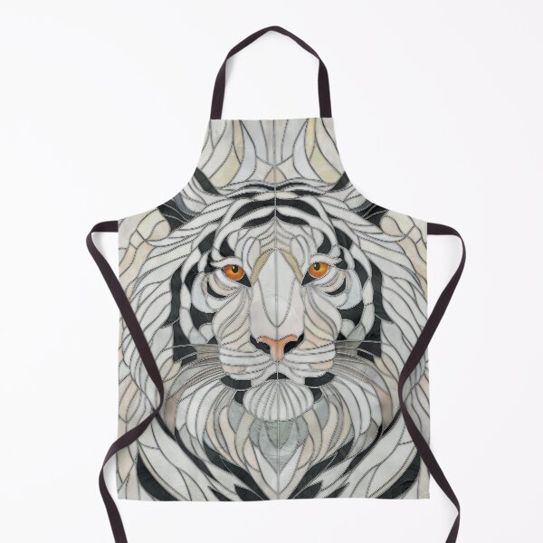 Item preview, White tiger - Stained Glass Mosaic Digital Art designed and sold by k9printart.