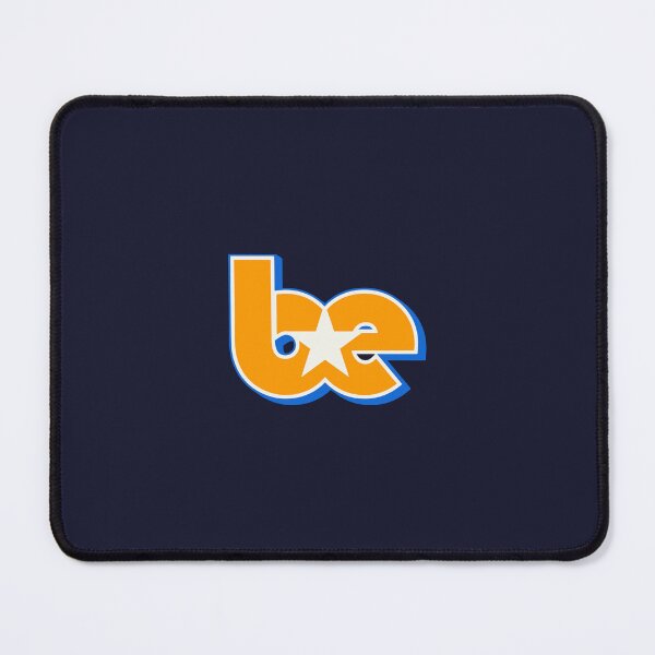 Item preview, BE Star Contrast Initials Outline Logo Orange Blue White designed and sold by aestheticqueen.