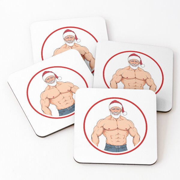 Item preview, Merry Christmas with muscles designed and sold by muscledaddies.