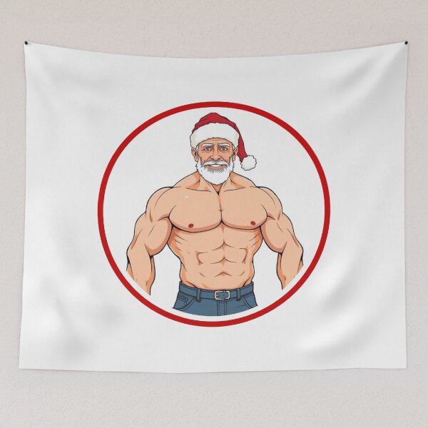 Item preview, Merry Christmas with muscles designed and sold by muscledaddies.
