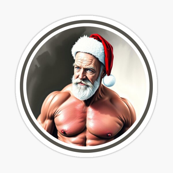 Beautiful strong Santa Claus Sticker