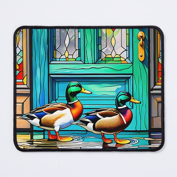 Item preview, Stained Glass Mallard Ducks designed and sold by Paw's Arts.