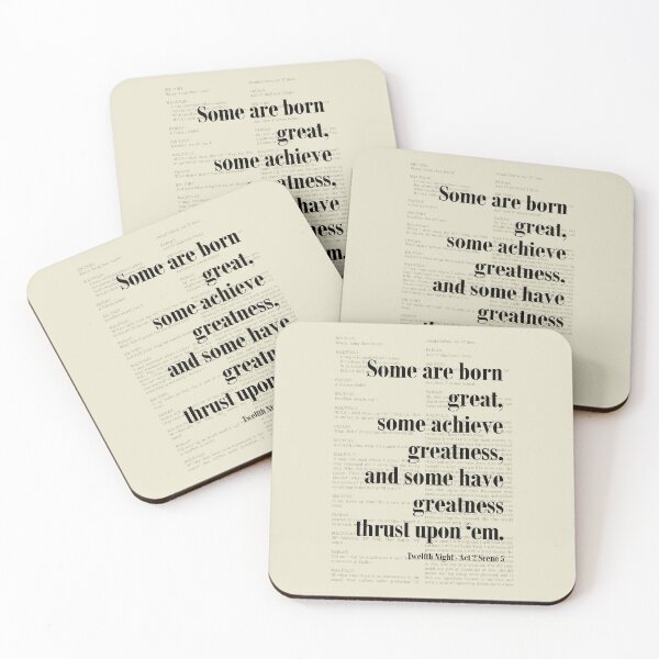 Item preview, Twelfth Night William Shakespeare Some Are Born Great designed and sold by kakarikihill.