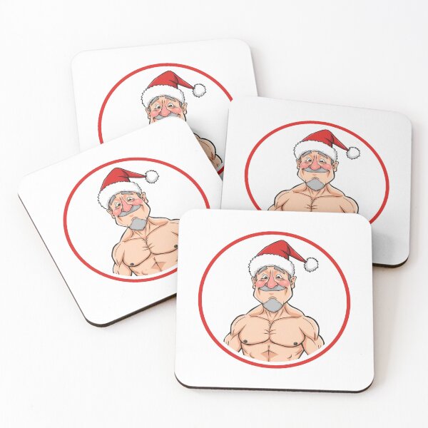 Item preview, Funny shirtless Santa Claus designed and sold by muscledaddies.
