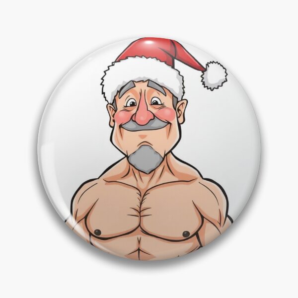 Item preview, Funny shirtless Santa Claus designed and sold by muscledaddies.