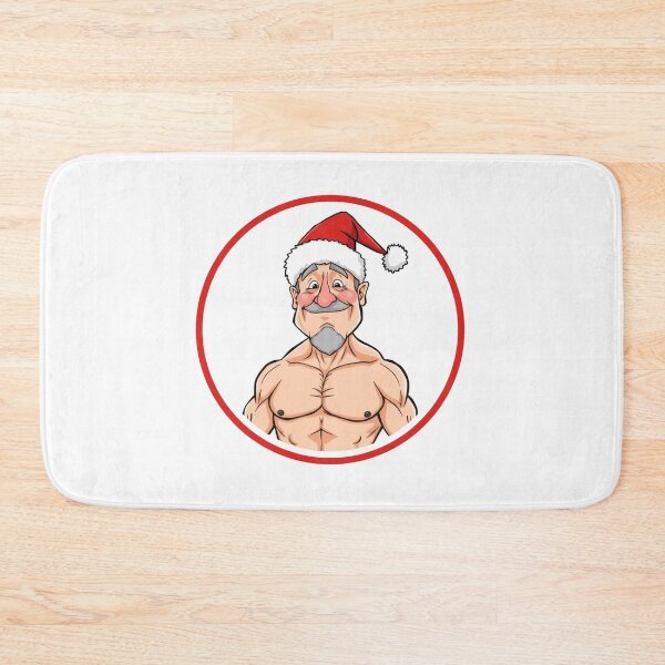 Item preview, Funny shirtless Santa Claus designed and sold by muscledaddies.