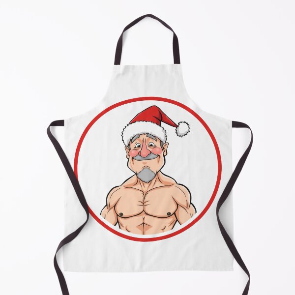 Item preview, Funny shirtless Santa Claus designed and sold by muscledaddies.
