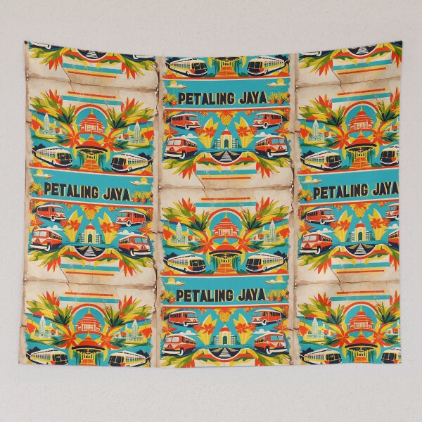 Item preview, Petaling Jaya Malaysia Vintage Travel Tourism designed and sold by TravelersGems.