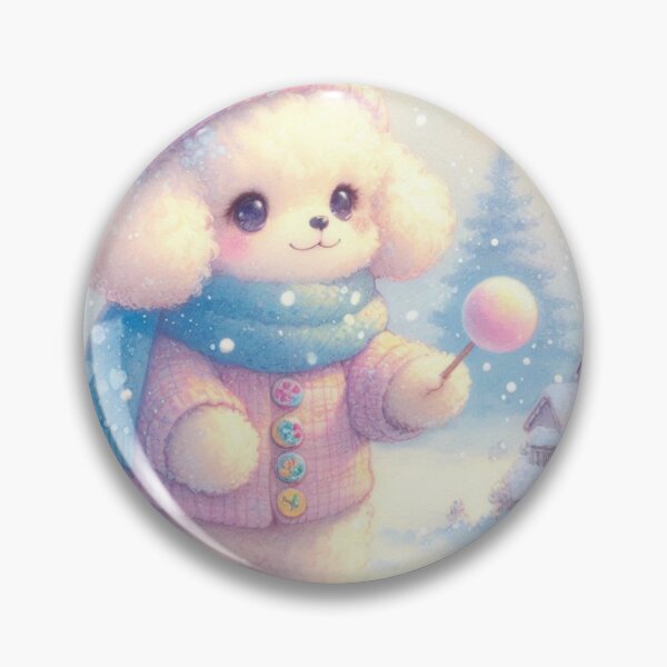 Item preview, Lindo caniche kawaii en el país de las maravillas invernal designed and sold by FaydeFlora.