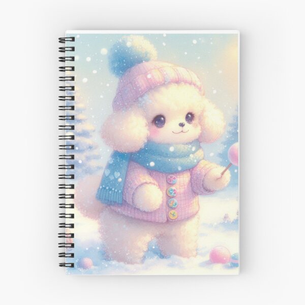 Item preview, Cute Kawaii Poodle Winter Wonderland designed and sold by FaydeFlora.