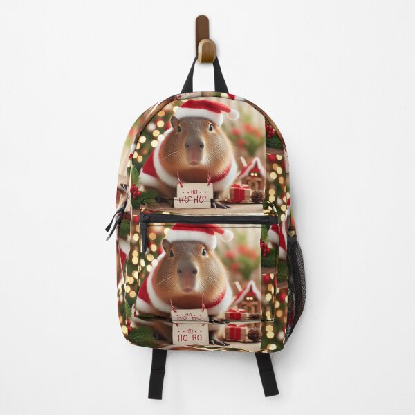 Item preview, Christmas Capybara "Ho Ho Ho" designed and sold by Mermaid's Whimsy.