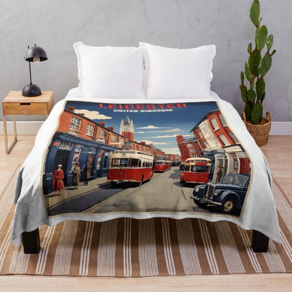 Item preview, Leicester United Kingdom Vintage Travel Tourism  designed and sold by TravelersGems.