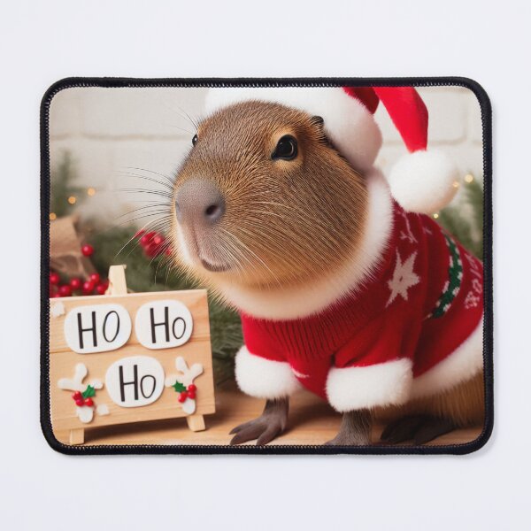 Item preview, Capybara - Capy Claus "Ho Ho Ho" designed and sold by Mermaid's Whimsy.