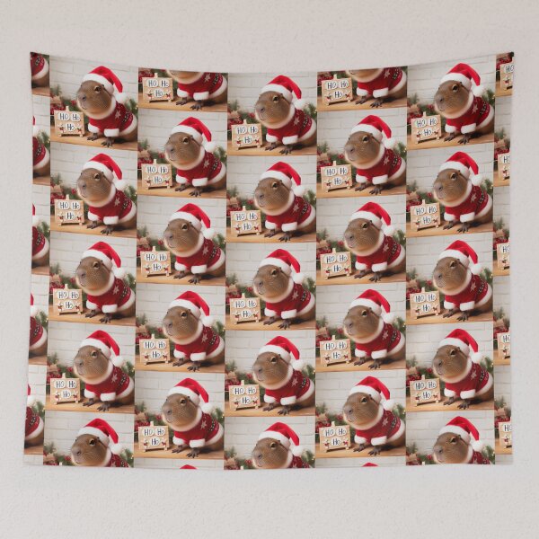 Item preview, Capybara - Capy Claus "Ho Ho Ho" designed and sold by Mermaid's Whimsy.