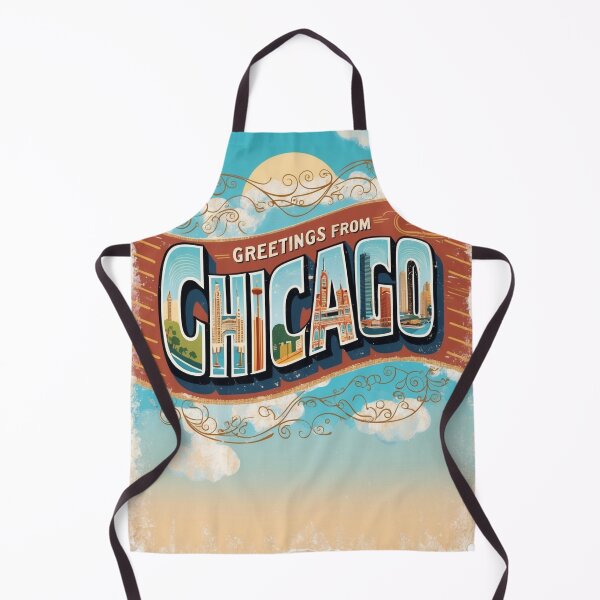 Item preview, Chicago USA Vintage Travel Retro Postcard Design designed and sold by TravelPostcardGems.