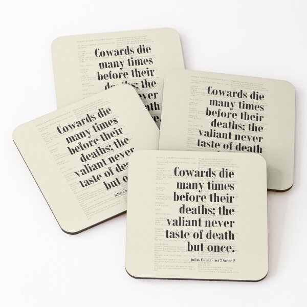 Item preview, Julius Caesar William Shakespeare Cowards Die Many Times designed and sold by kakarikihill.