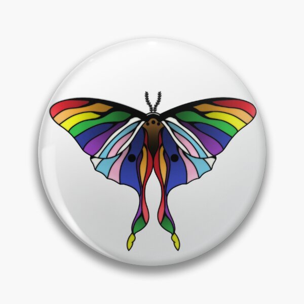Item preview, Progress pride moth  designed and sold by ashstash.