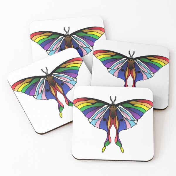 Item preview, Progress pride moth  designed and sold by ashstash.