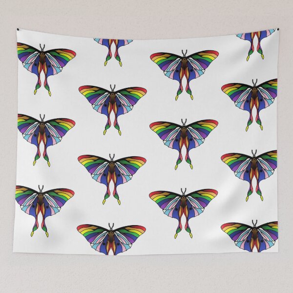 Item preview, Progress pride moth  designed and sold by ashstash.