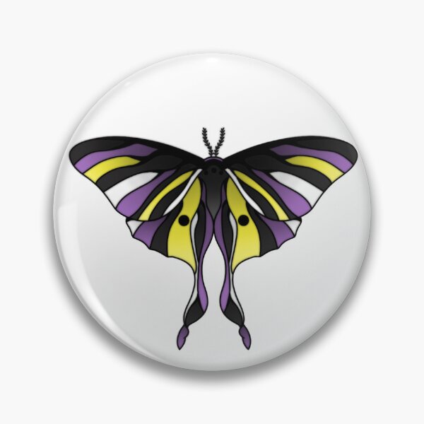 Item preview, Nonbinary pride moth  designed and sold by ashstash.