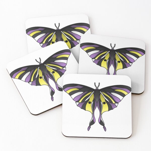 Item preview, Nonbinary pride moth  designed and sold by ashstash.