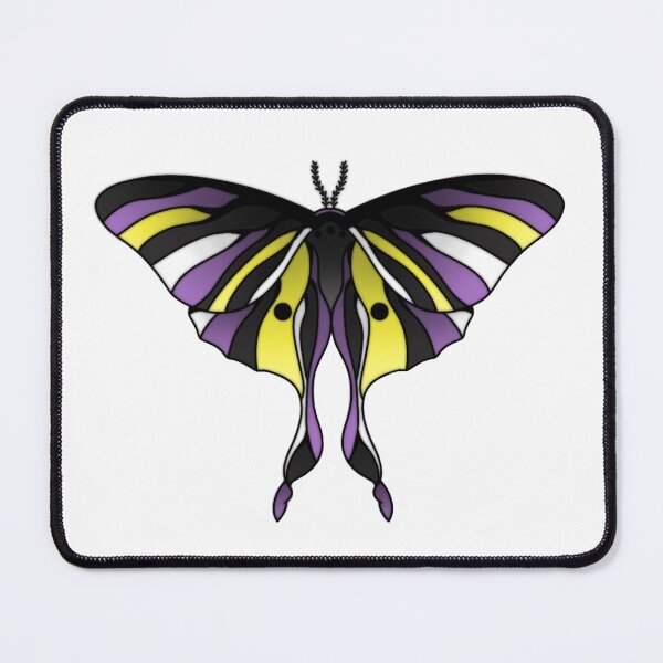 Item preview, Nonbinary pride moth designed and sold by ashstash.