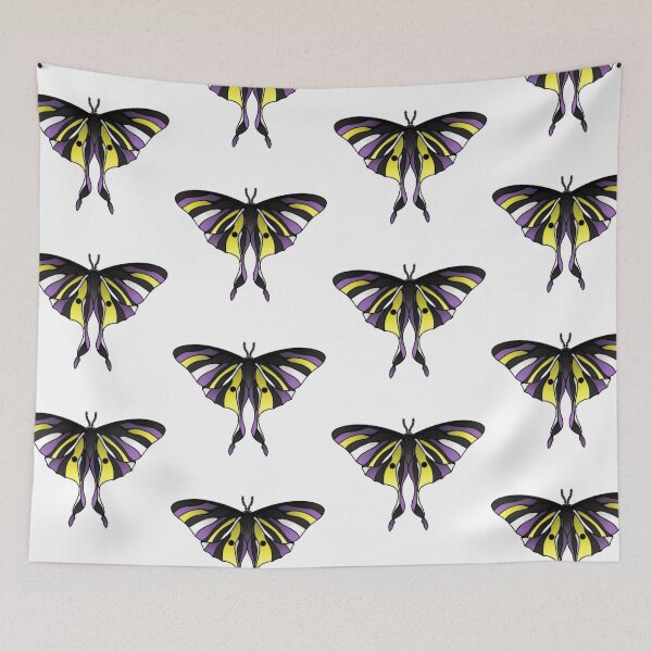 Item preview, Nonbinary pride moth  designed and sold by ashstash.
