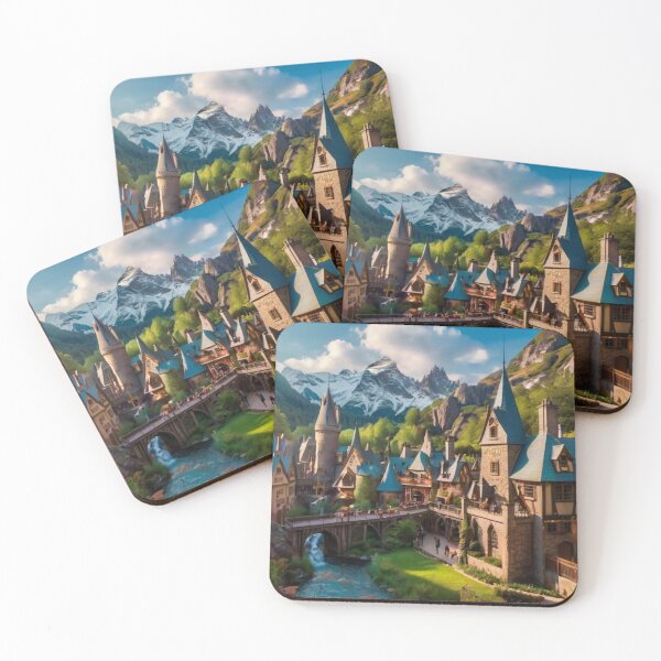 Item preview, The Enchanted Village Beneath the Mountain designed and sold by BlareBlare.