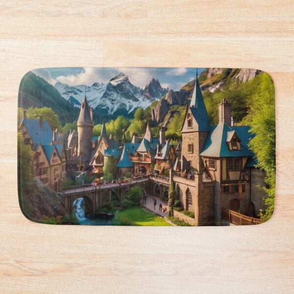 Item preview, The Enchanted Village Beneath the Mountain designed and sold by BlareBlare.