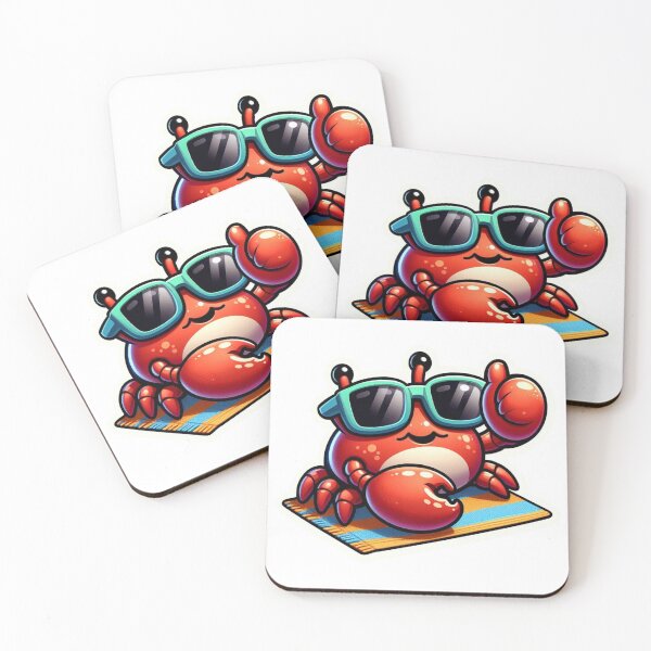 Item preview, Crab with glasses  designed and sold by fashion-bytes.