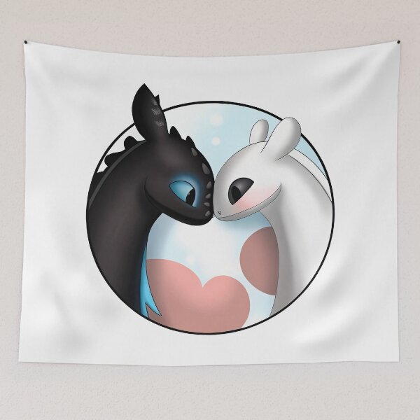 Item preview, Toothless And Night Fury, Light Fury And Toothless designed and sold by graphic-genie.