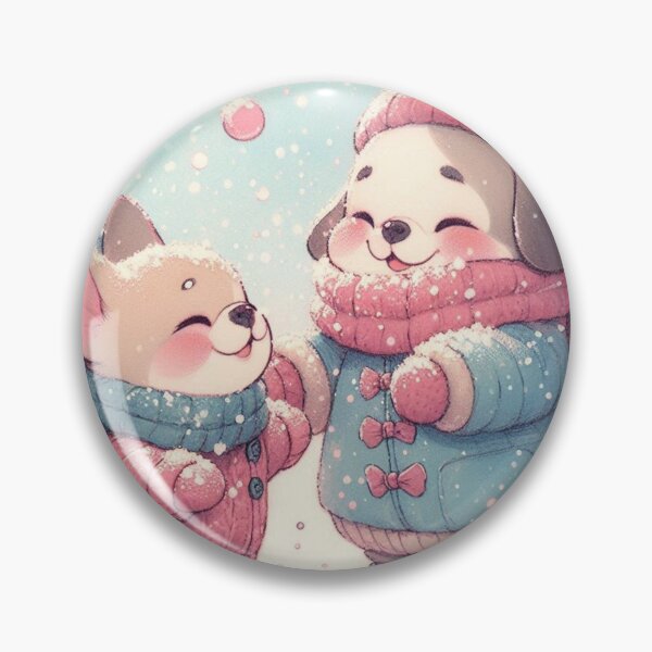 Aperçu de l'œuvre Les amis mignons de Doggo Kawaii, pays des merveilles hivernal créée et vendue par FaydeFlora.