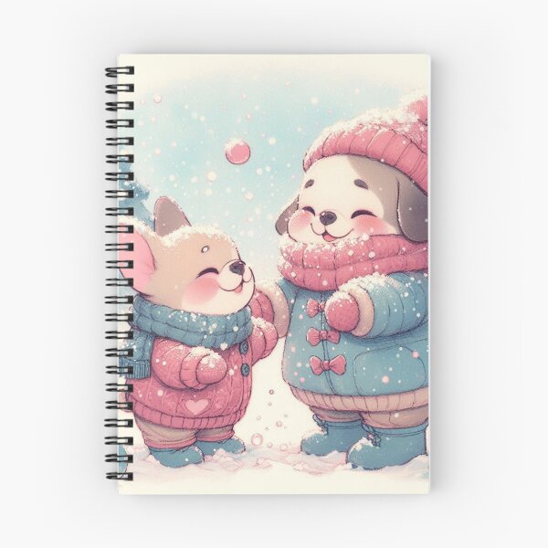 Aperçu de l'œuvre Les amis mignons de Doggo Kawaii, pays des merveilles hivernal créée et vendue par FaydeFlora.