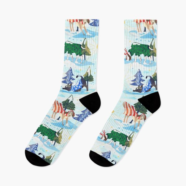 Item preview, Christmas Dogs in snow designed and sold by mitalim.