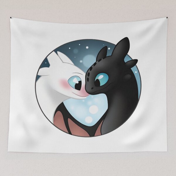 Item preview, Toothless And Night Fury, Light Fury And Toothless designed and sold by graphic-genie.