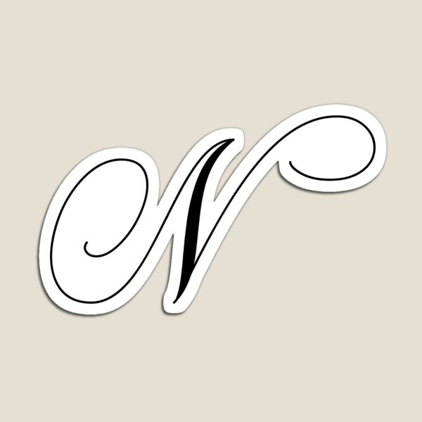 Item preview, Calligraphy Capital Letter N designed and sold by AK & Co..