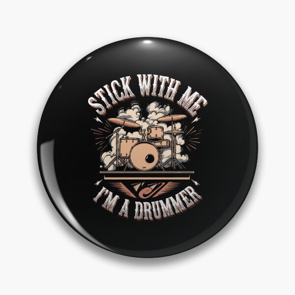 Item preview, Stick With Me I'm A Drummer - Funny Drummer Art For Men Women Drum Set Drumming Lovers designed and sold by stmpdwrld.