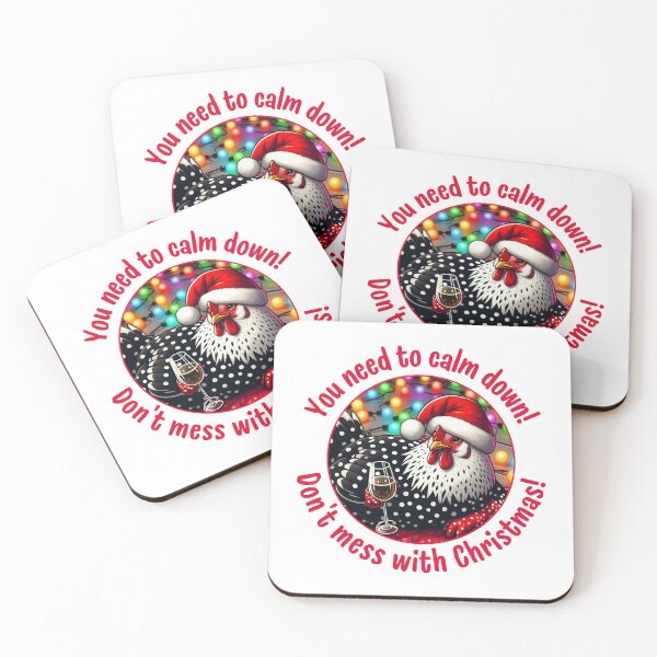 Item preview, Funny Xmas poultry, you need to calm down, a relaxed hen designed and sold by coloursforkids.