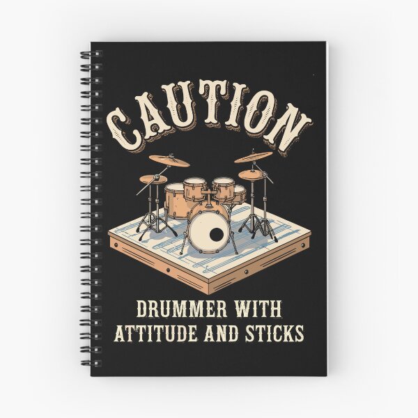Item preview, CAUTION Drummer With Attitude And Sticks - Funny Drummer Art For Men Women Drum Set Drumming Lovers designed and sold by stmpdwrld.